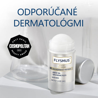Flysmus™ Kolagénové peptidy SPEVŇUJÚCE SÉRUM v tyčinke  🇸🇰 Certifikované Slovenským ústavom hygieny (SÚH) a Slovenskou dermatologickou spoločnosťou (SDS), zaručujúce najvyššiu kvalitu a bezpečnosť pre vašu pleť.