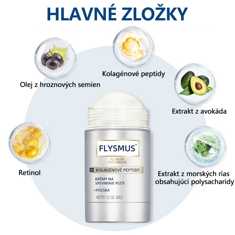 Flysmus™ Kolagénové peptidy SPEVŇUJÚCE SÉRUM v tyčinke  🇸🇰 Certifikované Slovenským ústavom hygieny (SÚH) a Slovenskou dermatologickou spoločnosťou (SDS), zaručujúce najvyššiu kvalitu a bezpečnosť pre vašu pleť.