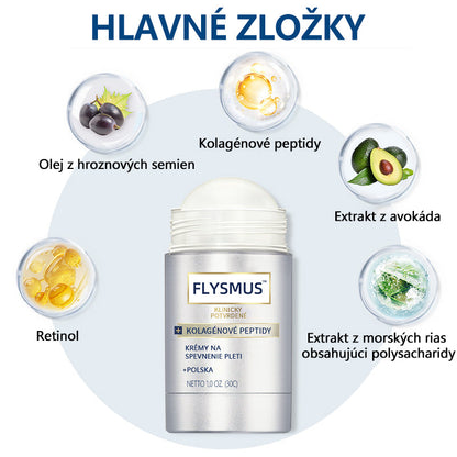 Flysmus™ Kolagénové peptidy SPEVŇUJÚCE SÉRUM v tyčinke  🇸🇰 Certifikované Slovenským ústavom hygieny (SÚH) a Slovenskou dermatologickou spoločnosťou (SDS), zaručujúce najvyššiu kvalitu a bezpečnosť pre vašu pleť.