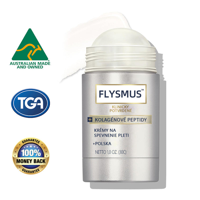 Flysmus™ Kolagénové peptidy SPEVŇUJÚCE SÉRUM v tyčinke  🇸🇰 Certifikované Slovenským ústavom hygieny (SÚH) a Slovenskou dermatologickou spoločnosťou (SDS), zaručujúce najvyššiu kvalitu a bezpečnosť pre vašu pleť.
